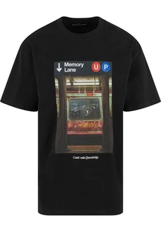 Upscale by Mister Tee T-Shirt Memory Lane Oversize Tee Bordeaux/Schwarz/Rot/Braun
