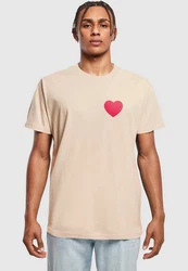 MisterTee T-Shirt Heart Round Neck Gold/Beige/Khaki/Braun