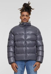 URBAN CLASSICS Winterjacke Recycled Zip Neck Puffer Jacket 