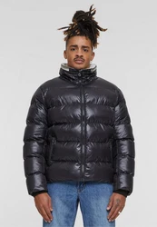 URBAN CLASSICS Winterjacke Recycled Zip Neck Puffer Jacket 