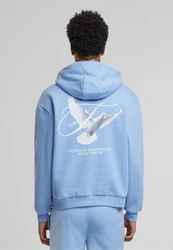 Upscale by Mister Tee Kapuzensweatshirt Faith Is Strength Fluffy Hoody Blau/Hellblau