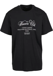 MisterTee T-Shirt Winners Club Oversize Tee Rosa/Schwarz/Gelb
