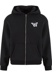 Upscale by Mister Tee Sweatjacke Lets Get Lost Fluffy Zip Hoody Schwarz/Beige