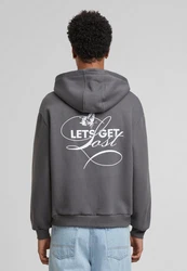 Upscale by Mister Tee Sweatjacke Lets Get Lost Fluffy Zip Hoody Dunkelgrau/Hellgrau/Grau