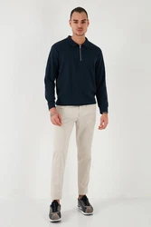 Buratti Sweatshirt Regular Fit Dunkelblau/Hellblau/Blau