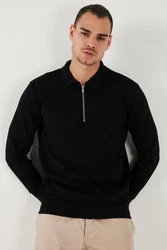Buratti Sweatshirt Regular Fit Schwarz