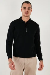 Buratti Sweatshirt Regular Fit Schwarz