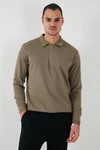 Buratti Sweatshirt Regular Fit Khaki/Dunkelgrün/Braun
