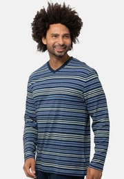 Pyjamaoberteil Organic Cotton - Mix & Match (1-tlg) Schlafanzug Oberteil - Baumwolle - Atmungsaktiv - Im Streifen-Design