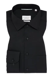 Eterna Langarmhemd Businesshemd Schwarz/Braun