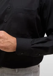 Eterna Langarmhemd Businesshemd Schwarz/Braun