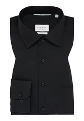 Eterna Langarmhemd Businesshemd Schwarz/Braun