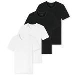 Schiesser T-Shirt 95/5 Organic Cotton Weiß/Schwarz/Dunkelblau/Dunkelgrau