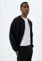 Sweatshirt Vollreiverschluss Mit Nahtdetail