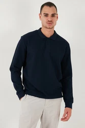 Buratti Sweatshirt Regular Fit Dunkelblau/Hellblau