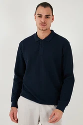 Buratti Sweatshirt Regular Fit Dunkelblau/Hellblau