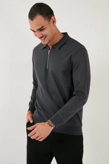 Buratti Sweatshirt Regular Fit Dunkelgrau/Hellgrau/Schwarz/Grau Buratti Sweatshirt Regular Fit Dunkelgrau/Hellgrau/Schwarz/Grau