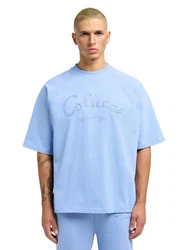 CARLO COLUCCI T-Shirt Donevski Hellblau/Blau