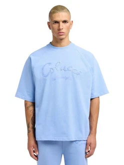 CARLO COLUCCI T-Shirt Donevski Hellblau/Blau