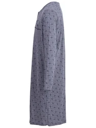 Henry Terre Nachthemd Argyle Style Dunkelblau/Lila/Fliederfarben/Grau
