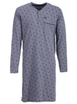 Henry Terre Nachthemd Argyle Style Dunkelblau/Lila/Fliederfarben/Grau