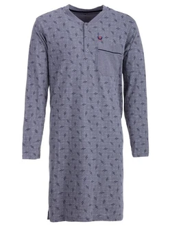 Henry Terre Nachthemd Argyle Style Dunkelblau/Lila/Fliederfarben/Grau Henry Terre Nachthemd Argyle Style Dunkelblau/Lila/Fliederfarben/Grau