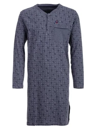Henry Terre Nachthemd Argyle Style Dunkelblau/Lila/Grau