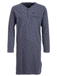 Henry Terre Nachthemd Argyle Style Dunkelblau/Lila/Grau