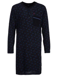 Henry Terre Nachthemd Argyle Style Dunkelblau/Blau/Lila