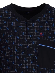 Henry Terre Nachthemd Argyle Style Dunkelblau/Blau/Lila
