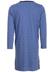 Henry Terre Nachthemd Langarm Blau/Dunkelblau