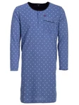 Henry Terre Nachthemd Langarm Blau/Dunkelblau