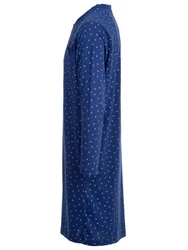 Henry Terre Nachthemd Langarm Dunkelblau/Blau/Hellblau