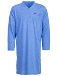 Henry Terre Nachthemd Langarm Hellblau/Blau/Lila