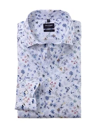 OLYMP Businesshemd Luxor modern fit Weiß/Blau/Dunkelblau/Creme