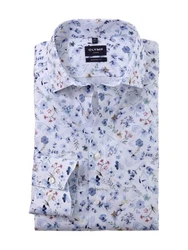 OLYMP Businesshemd Luxor modern fit Weiß/Blau/Dunkelblau/Creme
