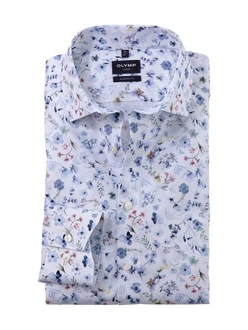 OLYMP Businesshemd Luxor modern fit Weiß/Blau/Dunkelblau/Creme