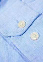 LINDBERGH Leinenhemd Hellblau/Blau