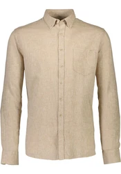 LINDBERGH Leinenhemd Beige/Khaki/Weiß/Braun