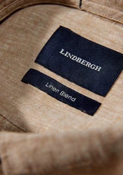 LINDBERGH Leinenhemd Beige/Khaki/Weiß/Braun