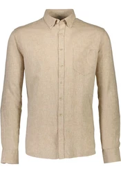 LINDBERGH Leinenhemd Beige/Khaki/Weiß/Braun