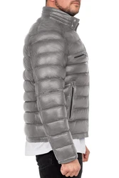 Reichstadt Bomberjacke Herren Echtleder Jacke RS016 Grau (RS016)