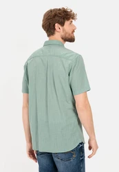 camel active Kurzarmhemd mit Button-Down Grün/Hellgrün/Türkis