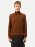 GOBI Cashmere Rollkragenpullover Basic Braun/Orange/Dunkelrot GOBI Cashmere Rollkragenpullover Basic Braun/Orange/Dunkelrot