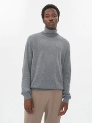 GOBI Cashmere Rollkragenpullover Basic Grau/Hellgrau/Dunkelgrau