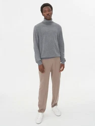 GOBI Cashmere Rollkragenpullover Basic Grau/Hellgrau/Dunkelgrau