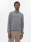 GOBI Cashmere Rollkragenpullover Basic Grau/Hellgrau/Dunkelgrau
