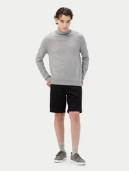 GOBI Cashmere Rollkragenpullover Basic Grau/Hellgrau