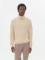 GOBI Cashmere Rollkragenpullover Basic Naturfarbe