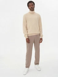 GOBI Cashmere Rollkragenpullover Basic Naturfarbe